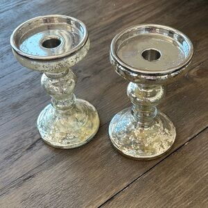World Market Metallic Candle Holders